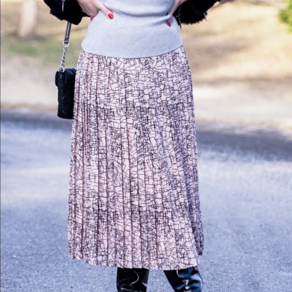 NWT Banana Republic Pleated Midi Skirt